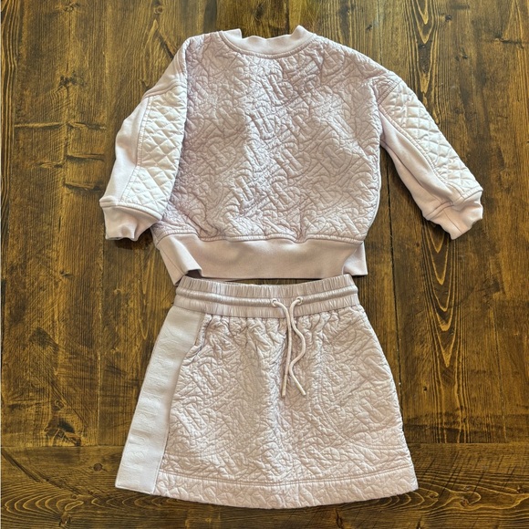 Burberry Quilted Set in Soft Pink